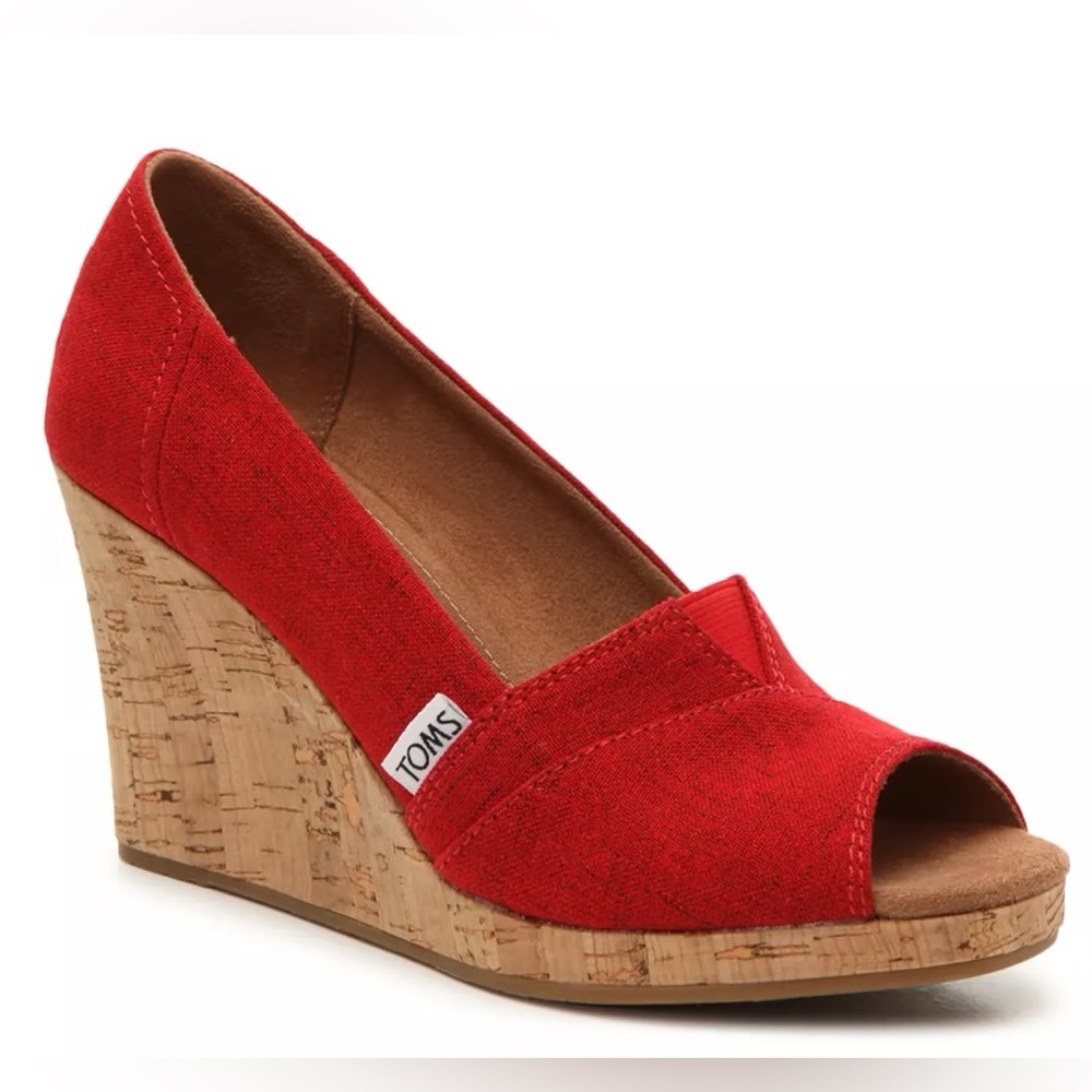 TOMS Classic Wedge Sandal Women’s Red - 8